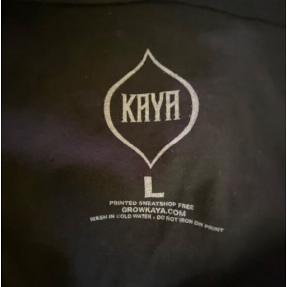 Kaya Herb House Jamaica Large Black Tank Top With Signature Logo Hippie Boho - Picture 3 of 4